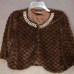 HAANI Faux Fur Brown Wrap